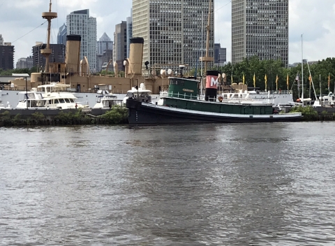 City scape, from the river.