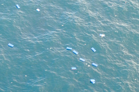 Container ships in water.