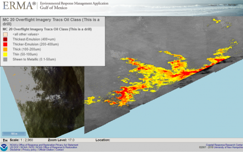 ERMA imagery with an infrared spectrum visible. 