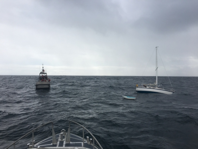A vessel adrift. 