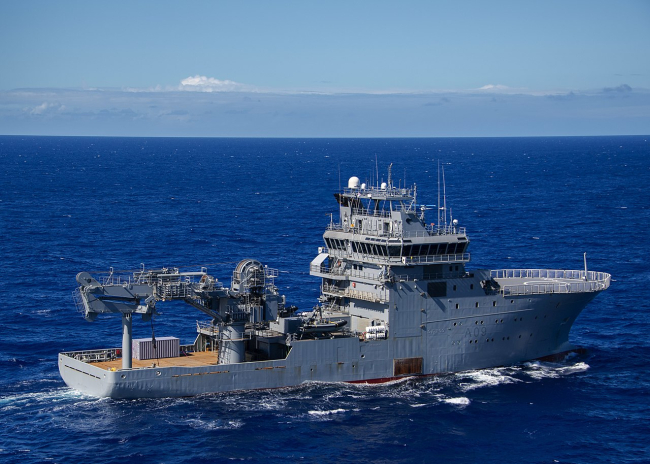 A vessel at sea.