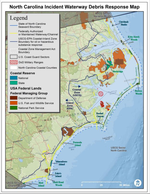 A map showing agency jurisdiction.
