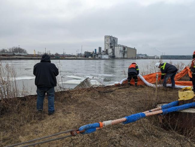 People on a shoreline.