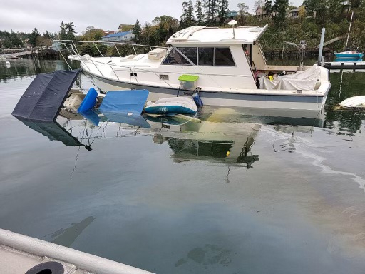 A sinking vessel. 