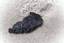 A tarball in the sand. 