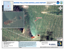 A satellite image of a vessel.